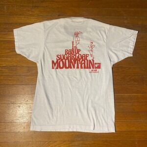 Vintage 1984 Coca Cola Sugarloaf Mountain Uphill Climb Running Ski Tshirt Small